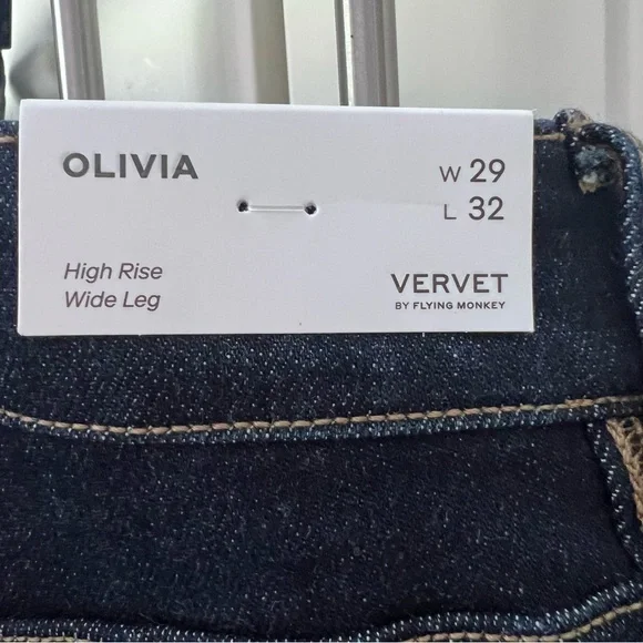 Vervet by Flying Monkey Wide Leg Stretch Cuffed Jean - Brilliant Jewel - Picture 6 of 10